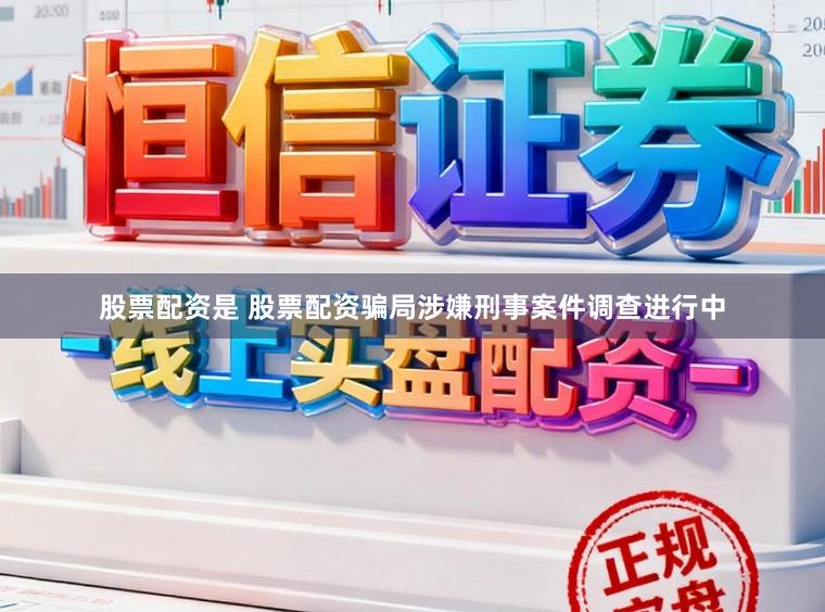股票配资是 股票配资骗局涉嫌刑事案件调查进行中